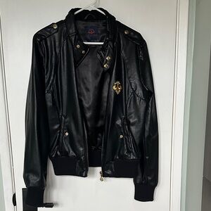 Deréon BEYONCÉ Black faux Leather bomber Jacket